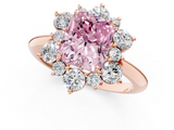 Rose gold Fancy Pink Radiant  Diamond Cluster Halo Ring with Solitaire Band and Four-Prong Setting_21
