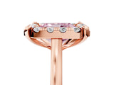 Rose gold Fancy Pink Radiant  Diamond Cluster Halo Solitaire with Four-Prong Setting_82