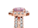 Rose gold Fancy Pink Radiant  Halo Diamond Split Shank Engagement Ring with Prong Setting_80