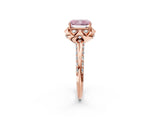 Rose gold Fancy Pink Radiant  Halo Split Shank Pave Diamond Ring with Petal Prong Setting_22