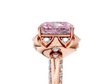 Rose gold Fancy Pink Radiant  Halo Split Shank Pave Diamond Ring with Petal Prong Setting_25