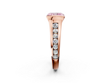 Rose gold Fancy Pink Radiant  Solitaire Bezel-Set Diamond Ring with Channel-Set Band_39