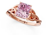 Rose gold Fancy Pink Radiant  Solitaire Celtic Knot Engagement Ring with Four-Prong Setting_42