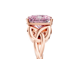 Rose gold Fancy Pink Radiant  Solitaire Celtic Knot Engagement Ring with Four-Prong Setting_46