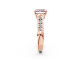 Rose gold Fancy Pink Radiant  Solitaire Channel-Set Diamond Engagement Ring with Four-Prong Setting_34