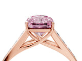 Rose gold Fancy Pink Radiant  Solitaire Channel-Set Diamond Engagement Ring with Four-Prong Setting_36