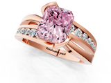Rose gold Fancy Pink Radiant  Solitaire Channel-Set Split Shank Ring with Tension Prong Setting_4