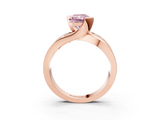 Rose gold Fancy Pink Radiant  Solitaire Channel-Set Split Shank Ring with Tension Prong Setting_6