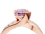 Rose gold Fancy Pink Radiant  Solitaire Channel-Set Split Shank Ring with Tension Prong Setting_7