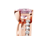 Rose gold Fancy Pink Radiant  Solitaire Channel-Set Split Shank Ring with Tension Prong Setting_8