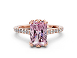 Rose gold Fancy Pink Radiant  Solitaire Diamond Engagement Ring with Pave Band and Six-Prong Setting_20