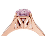 Rose gold Fancy Pink Radiant  Solitaire Diamond Ring with Cathedral Band and Four-Prong Setting_70