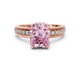 Rose gold Fancy Pink Radiant  Solitaire Diamond Ring with Channel Set Band and Six-Prong Setting_48