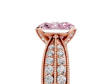 Rose gold Fancy Pink Radiant  Solitaire Diamond Ring with Milgrain Pavé Band and Four-Prong Setting_25