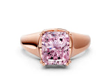 Rose gold Fancy Pink Radiant  Solitaire Diamond Ring with Six-Prong Cathedral Setting_32
