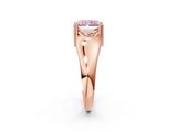 Rose gold Fancy Pink Radiant  Solitaire Diamond Ring with Six-Prong Cathedral Setting_34
