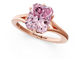 Rose gold Fancy Pink Radiant  Solitaire Diamond Ring with Six-Prong Setting and Tapered Band_18