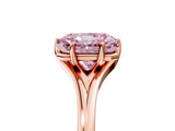 Rose gold Fancy Pink Radiant  Solitaire Diamond Ring with Six-Prong Setting and Tapered Band_22