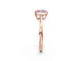 Rose gold Fancy Pink Radiant  Solitaire Diamond Ring with Split Shank and Four-Prong Setting_14