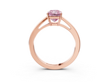 Rose gold Fancy Pink Radiant  Solitaire Diamond Ring with Split Shank and Four-Prong Setting_23