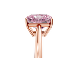Rose gold Fancy Pink Radiant  Solitaire Diamond Ring with Split Shank and Four-Prong Setting_25