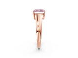 Rose gold Fancy Pink Radiant  Solitaire Diamond Ring with Tapered Band and Four-Prong Setting_51