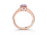 Rose gold Fancy Pink Radiant  Solitaire Diamond Ring with Tapered Band and Four-Prong Setting_52