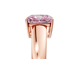 Rose gold Fancy Pink Radiant  Solitaire Diamond Ring with Tapered Band and Four-Prong Setting_54