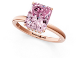 Rose gold Fancy Pink Radiant  Solitaire Engagement Ring with Cathedral Band and Four-Prong Setting_22