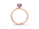 Rose gold Fancy Pink Radiant  Solitaire Engagement Ring with Cathedral Band and Four-Prong Setting_24