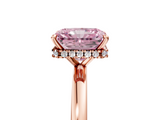 Rose gold Fancy Pink Radiant  Solitaire Engagement Ring with Cathedral Band and Four-Prong Setting_26