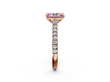 Rose gold Fancy Pink Radiant  Solitaire Pave Diamond Engagement Ring with Prong Setting_22