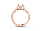 Rose gold Fancy Pink Radiant  Solitaire Pave Diamond Engagement Ring with Prong Setting_23