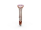 Rose gold Fancy Pink Radiant  Solitaire Pave Split Shank Engagement Ring with Six-Prong Setting_39