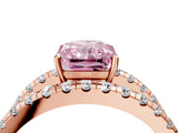 Rose gold Fancy Pink Radiant  Solitaire Split Shank Pave Diamond Ring_53