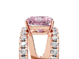 Rose gold Fancy Pink Radiant  Solitaire Split Shank Pave Diamond Ring_54