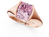 Rose gold Fancy Pink Radiant  Solitaire Tension Set Diamond Ring_21