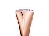 Rose gold Fancy Pink Radiant  Solitaire Tension Set Diamond Ring_25