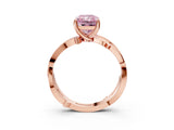 Rose gold Fancy Pink Radiant  Solitaire Twist Band with Pavé Accents and Four-Prong Setting_28
