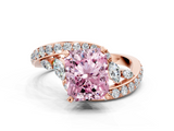 Rose gold Fancy Pink Radiant  Solitaire with Pavé Twist Band and Four-Prong Setting_54
