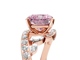 Rose gold Fancy Pink Radiant  Solitaire with Pavé Twist Band and Four-Prong Setting_59
