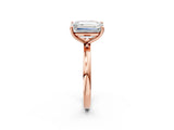 Rose gold Fancy Pink Radiant  and Emerald Cut Toi Moi Ring with Prong Setting_48