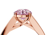 Rose gold Fancy Pink Round Cut Cut Channel Set Solitaire Ring with Four-Prong Setting_4