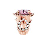 Rose gold Fancy Pink Round Cut Cut Halo Diamond Infinity Band with Four-Prong Setting_5
