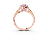 Rose gold Fancy Pink Round Cut Cut Pave Split Shank Engagement Ring with Four-Prong Setting_3