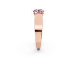 Rose gold Fancy Pink Round Cut Diamond Channel Set Solitaire Ring with Four-Prong Setting_14
