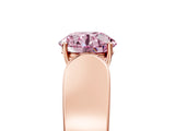 Rose gold Fancy Pink Round Cut Diamond Channel Set Solitaire Ring with Four-Prong Setting_17