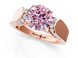 Rose gold Fancy Pink Round Cut Diamond Channel Set Solitaire Ring with Four-Prong Setting_25
