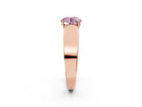 Rose gold Fancy Pink Round Cut Diamond Channel Set Solitaire Ring with Four-Prong Setting_26