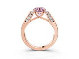 Rose gold Fancy Pink Round Cut Diamond Channel Set Solitaire Ring with Four-Prong Setting_27